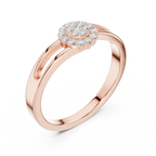 Round Diamond Cluster Engagement Ring
