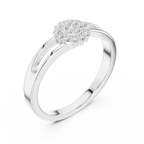 Round Diamond Cluster Engagement Ring