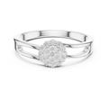 Round Diamond Cluster Engagement Ring