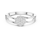 Round Diamond Cluster Engagement Ring