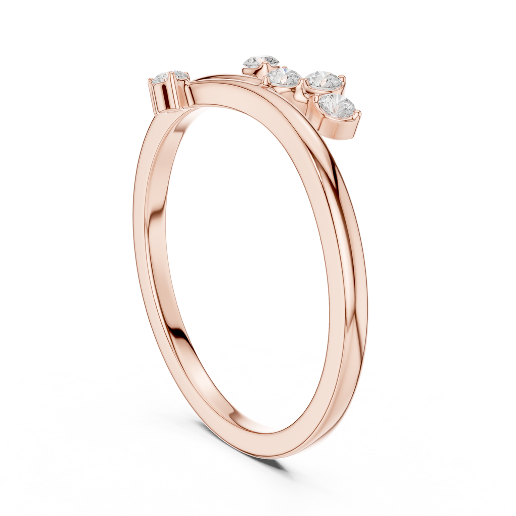 Floral Diamond Cluster Ring