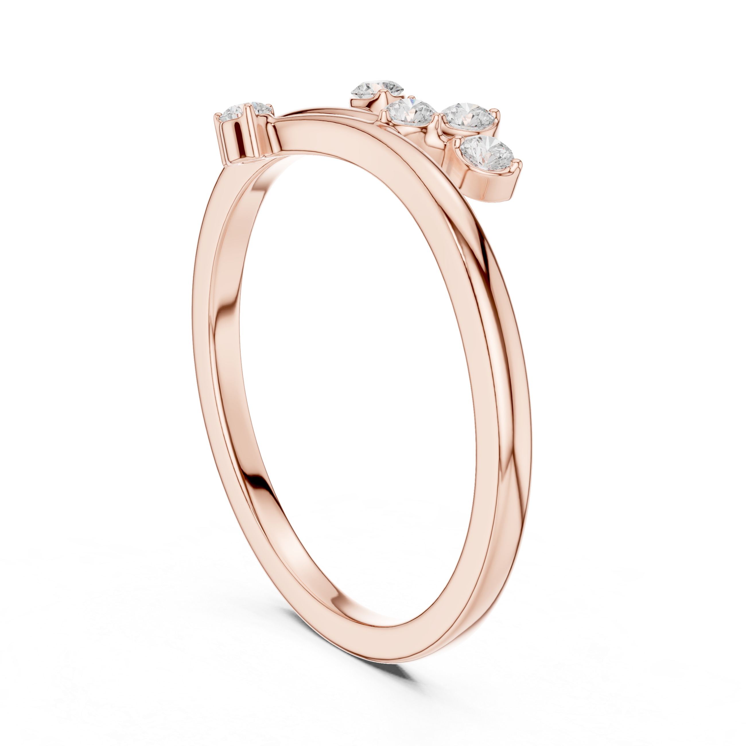 Floral Diamond Cluster Ring