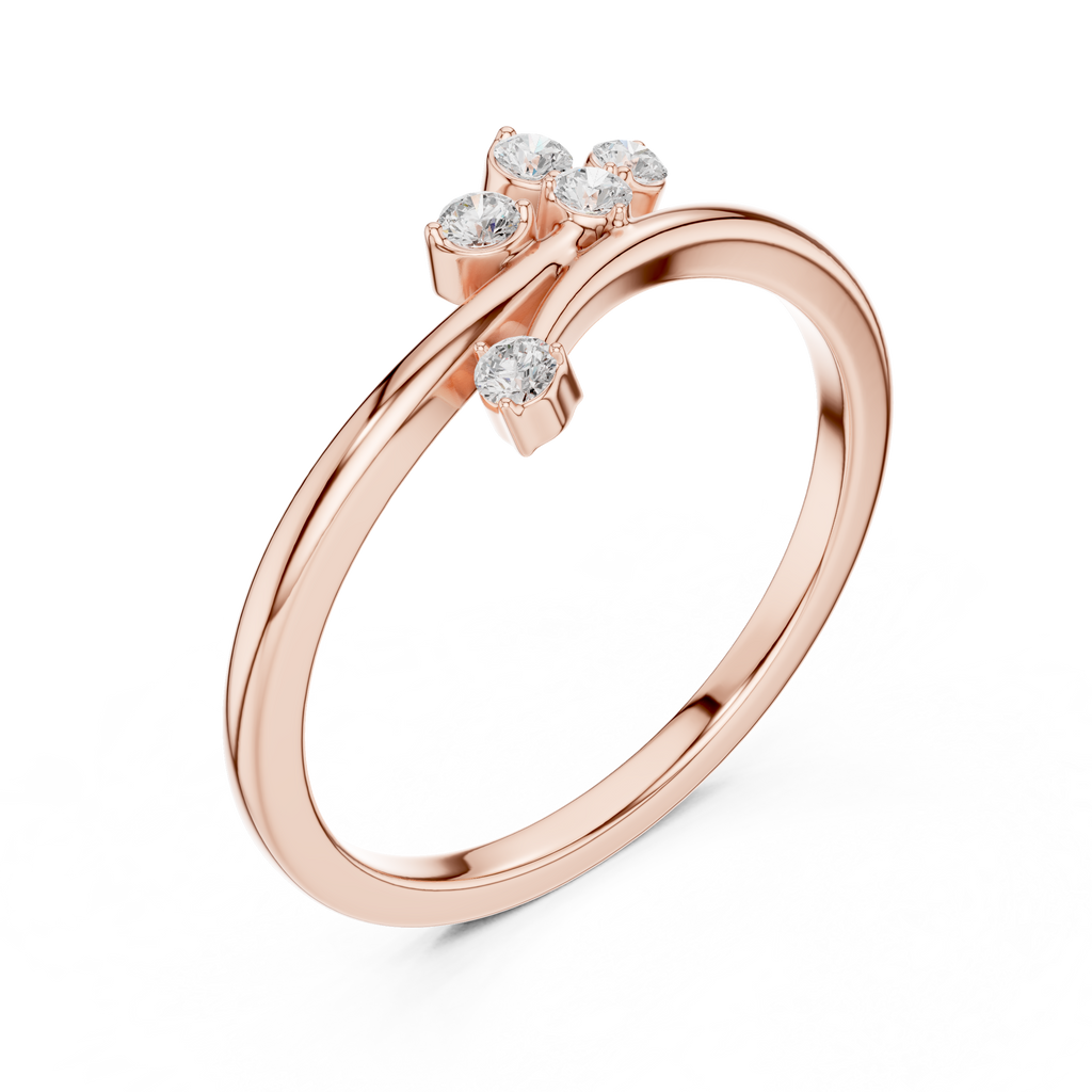 Floral Diamond Cluster Ring
