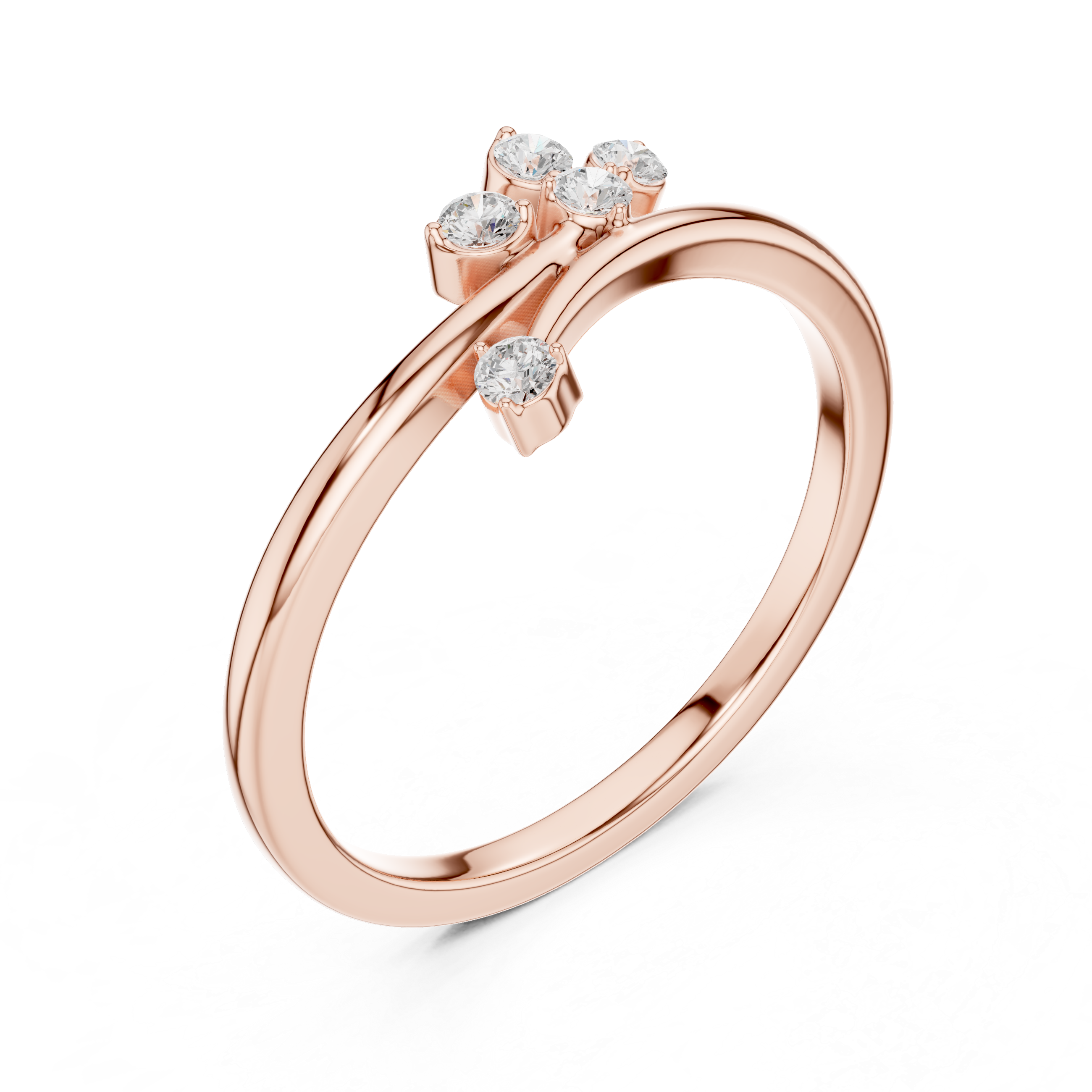 Floral Diamond Cluster Ring