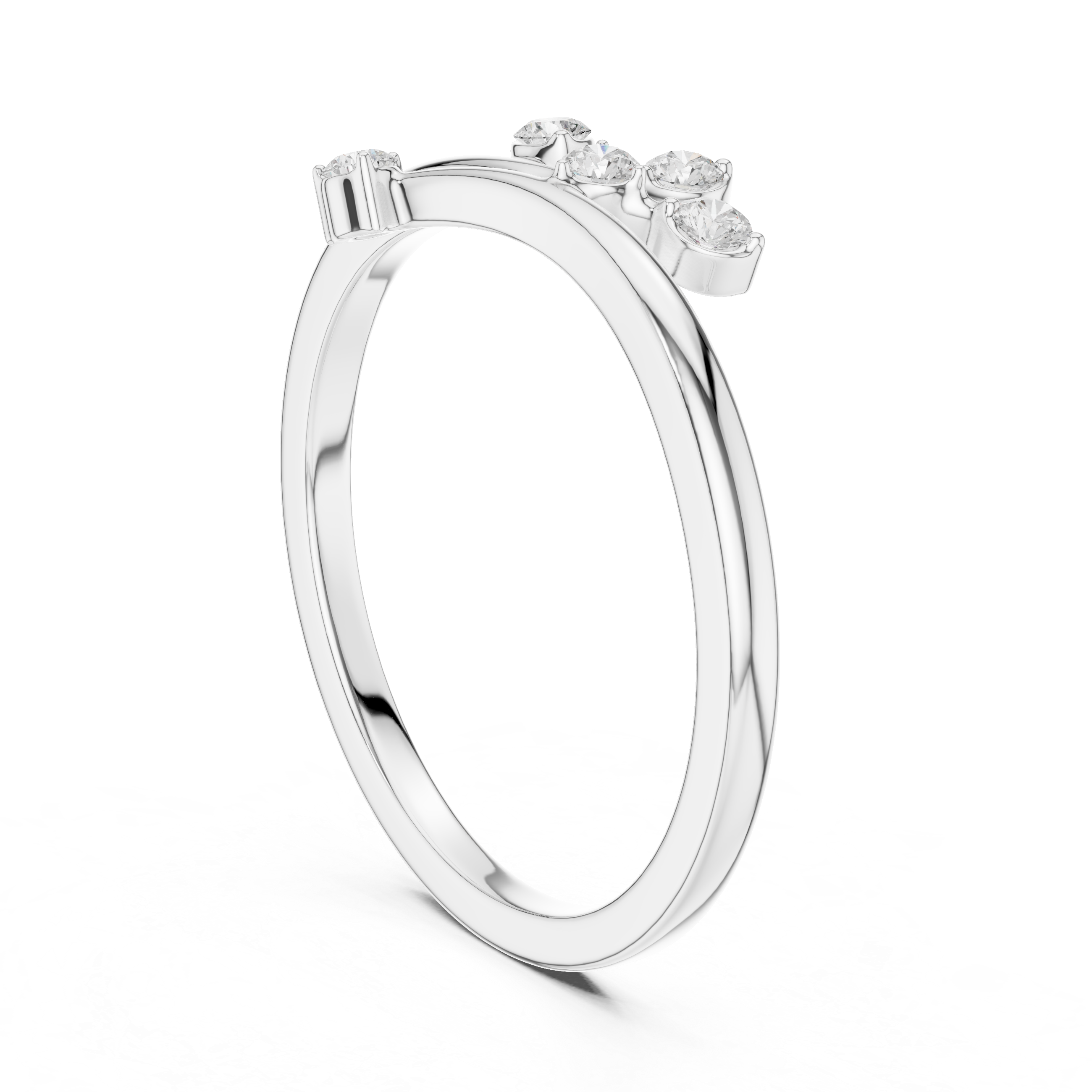 Floral Diamond Cluster Ring