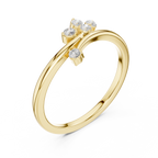 Floral Diamond Cluster Ring