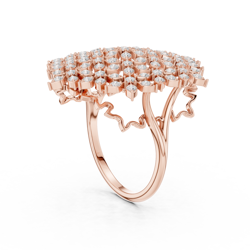 Diamond Cluster Cocktail Ring