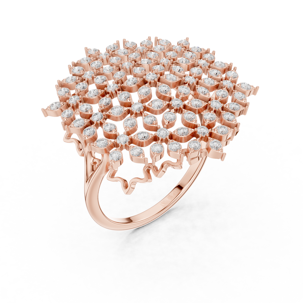Diamond Cluster Cocktail Ring