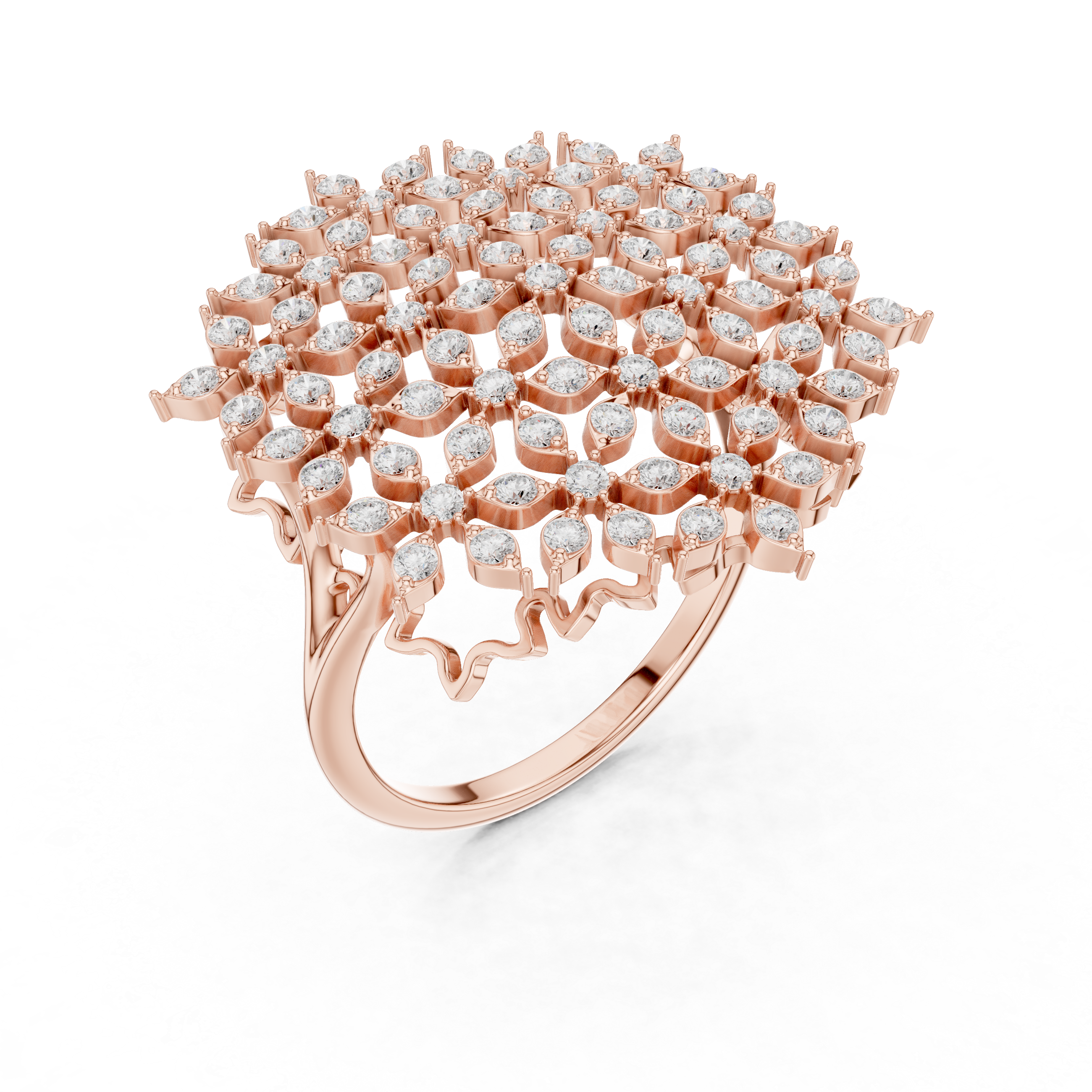 Diamond Cluster Cocktail Ring