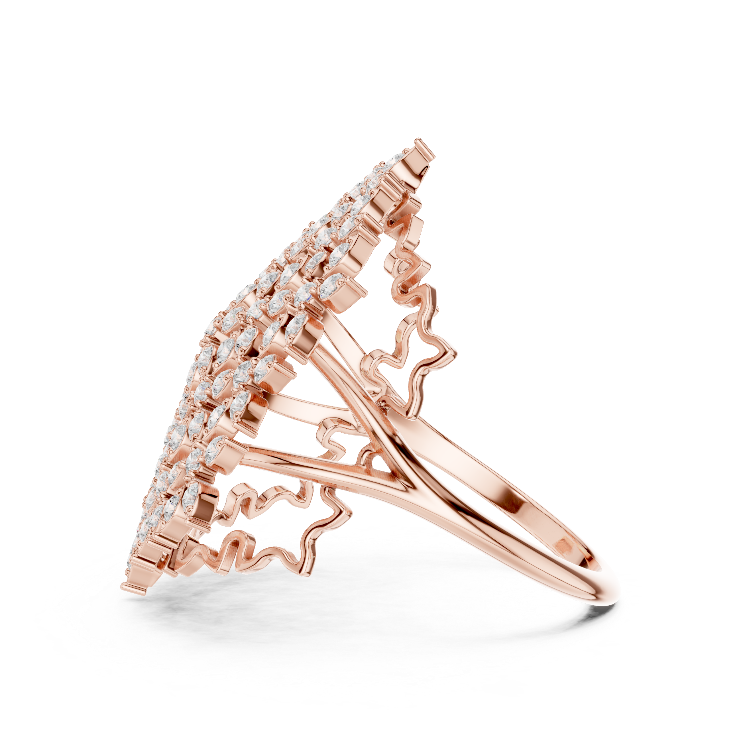 Diamond Cluster Cocktail Ring