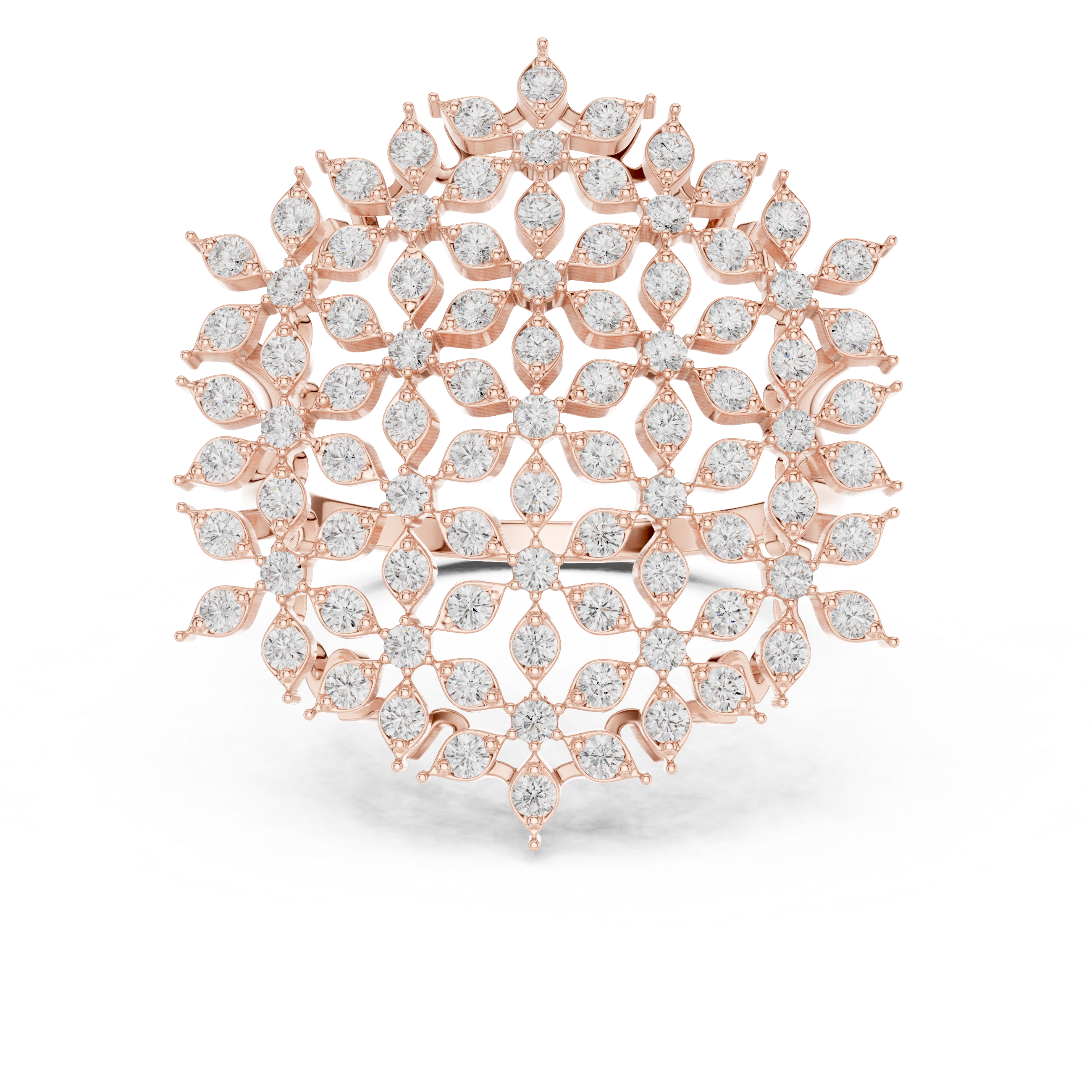 Diamond Cluster Cocktail Ring