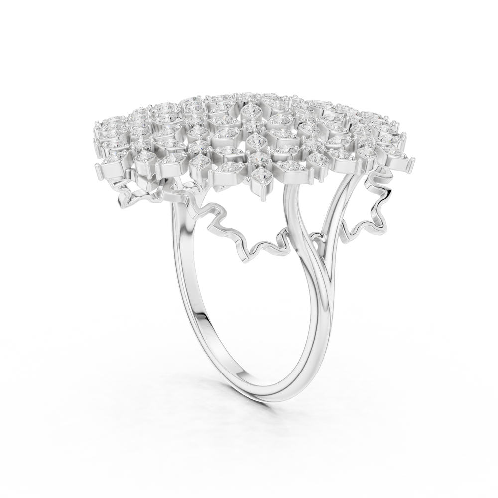 Diamond Cluster Cocktail Ring