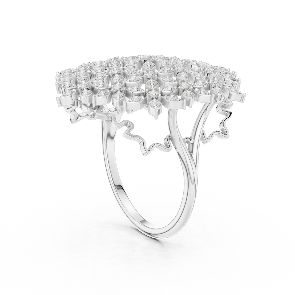 Diamond Cluster Cocktail Ring