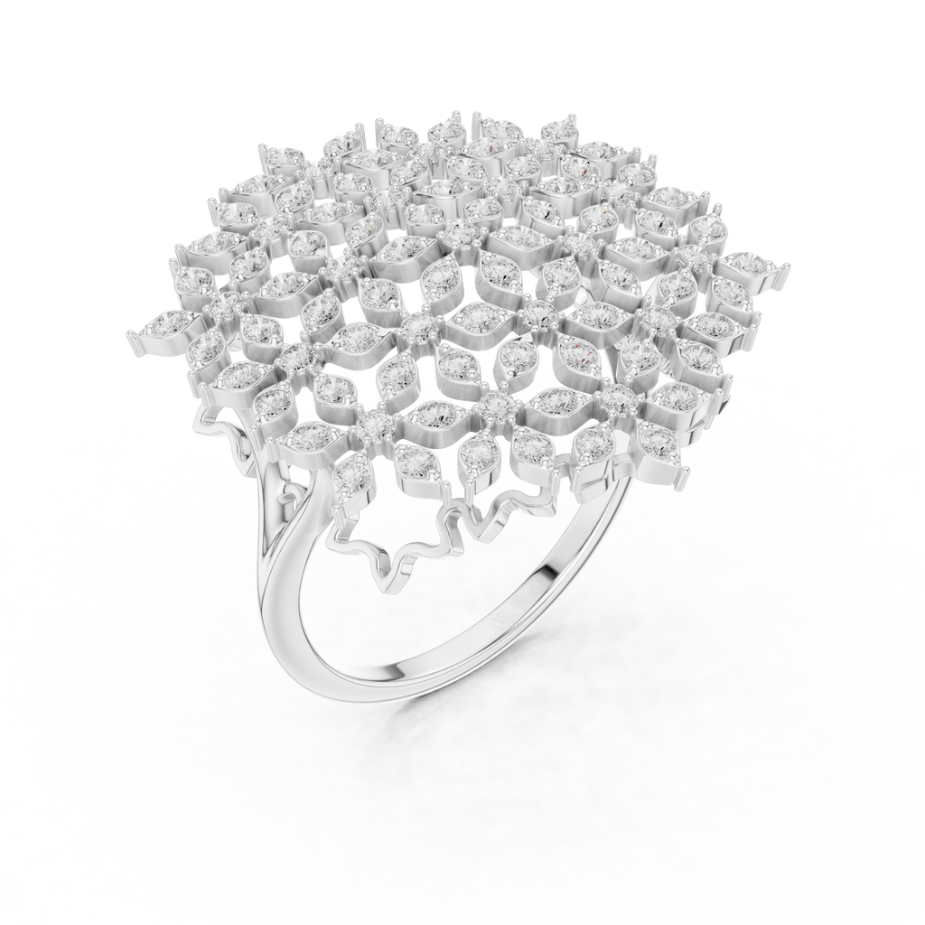 Diamond Cluster Cocktail Ring