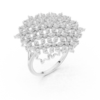 Diamond Cluster Cocktail Ring