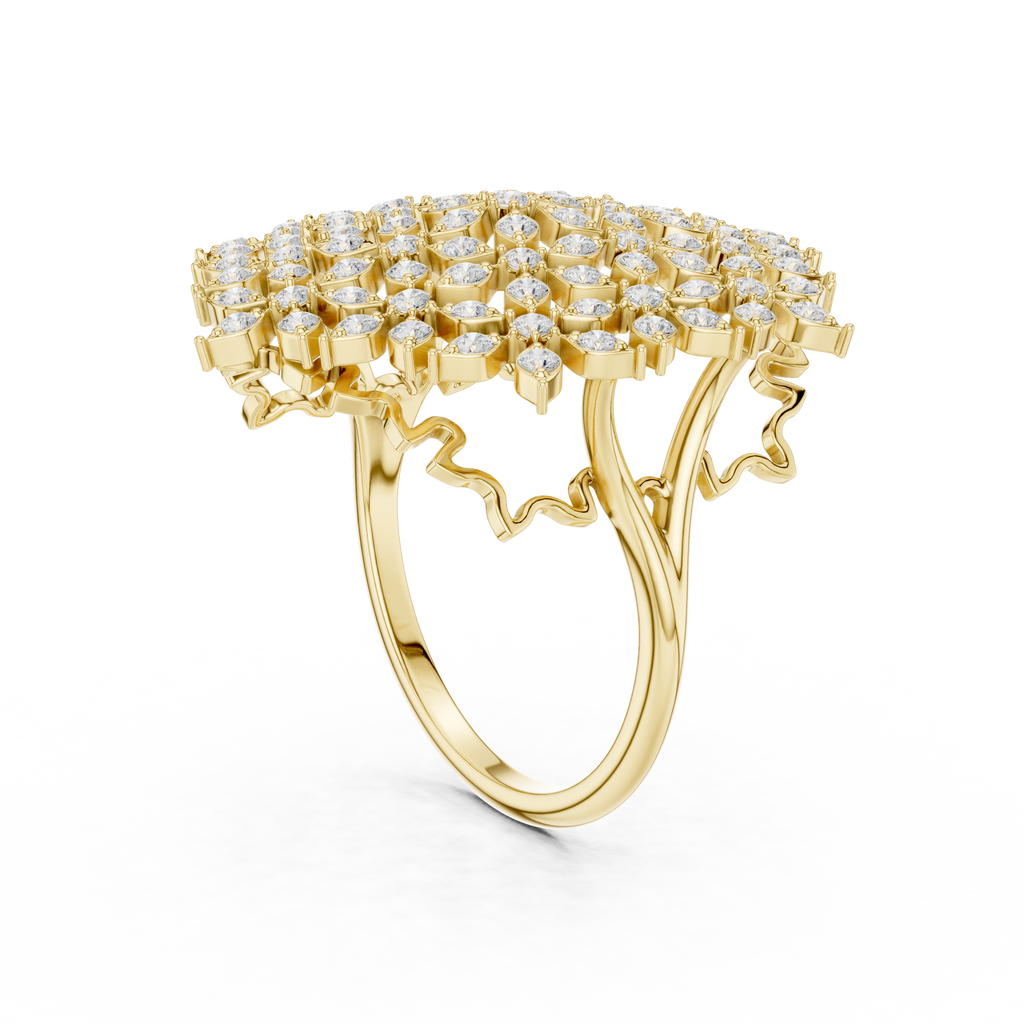 Diamond Cluster Cocktail Ring