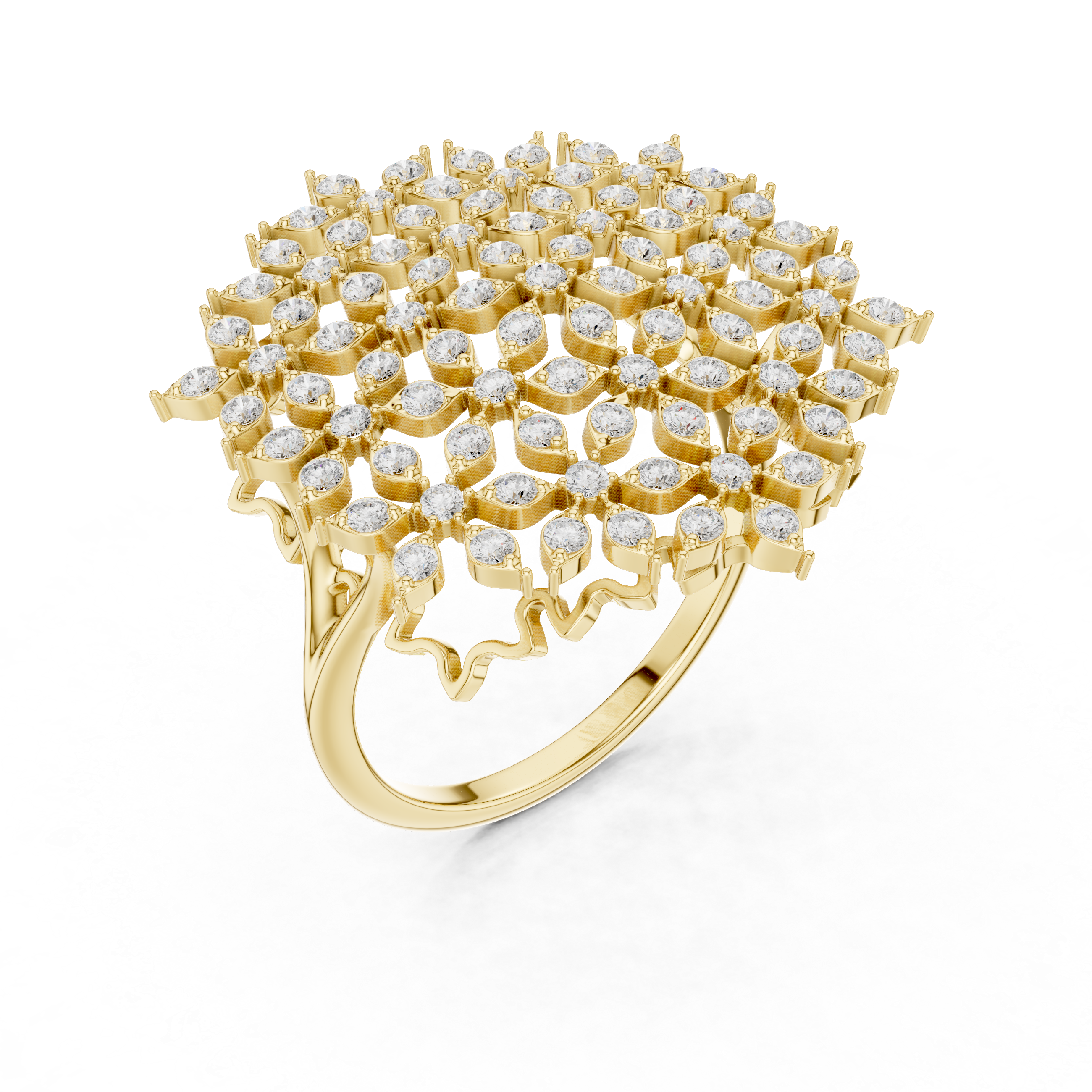 Diamond Cluster Cocktail Ring
