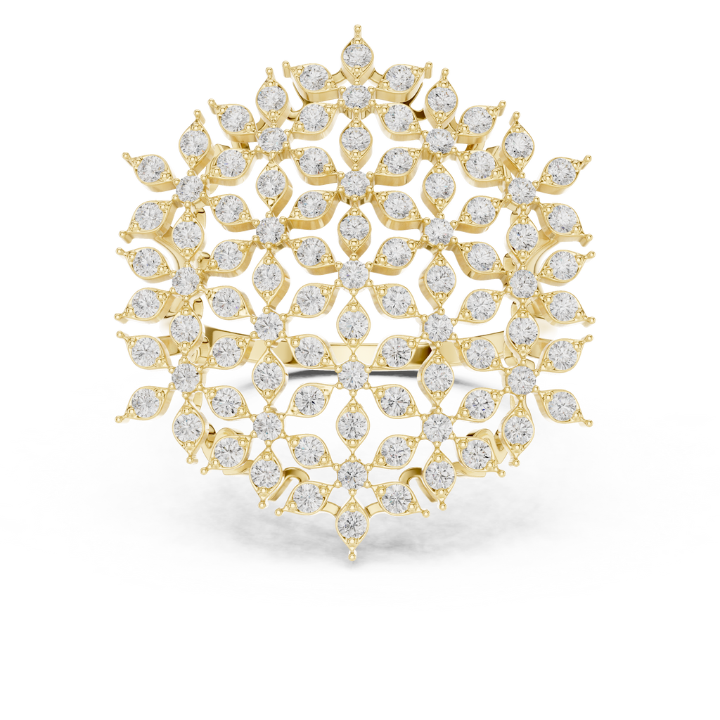 Diamond Cluster Cocktail Ring