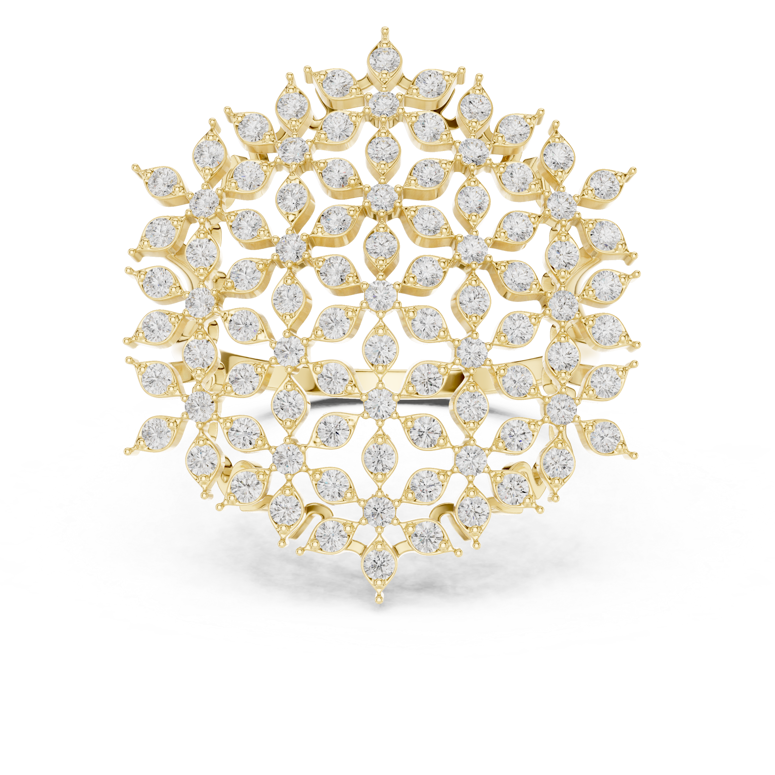Diamond Cluster Cocktail Ring
