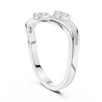 Round Diamond Twisted Bypass Ring