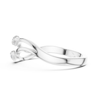 Round Diamond Twisted Bypass Ring