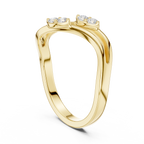 Round Diamond Twisted Bypass Ring