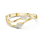 Round Diamond Twisted Bypass Ring