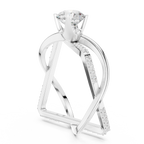 Twisted Halo Diamond Engagement Ring