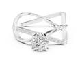 Twisted Halo Diamond Engagement Ring