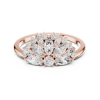 Marquise Floral Diamond Cluster Ring