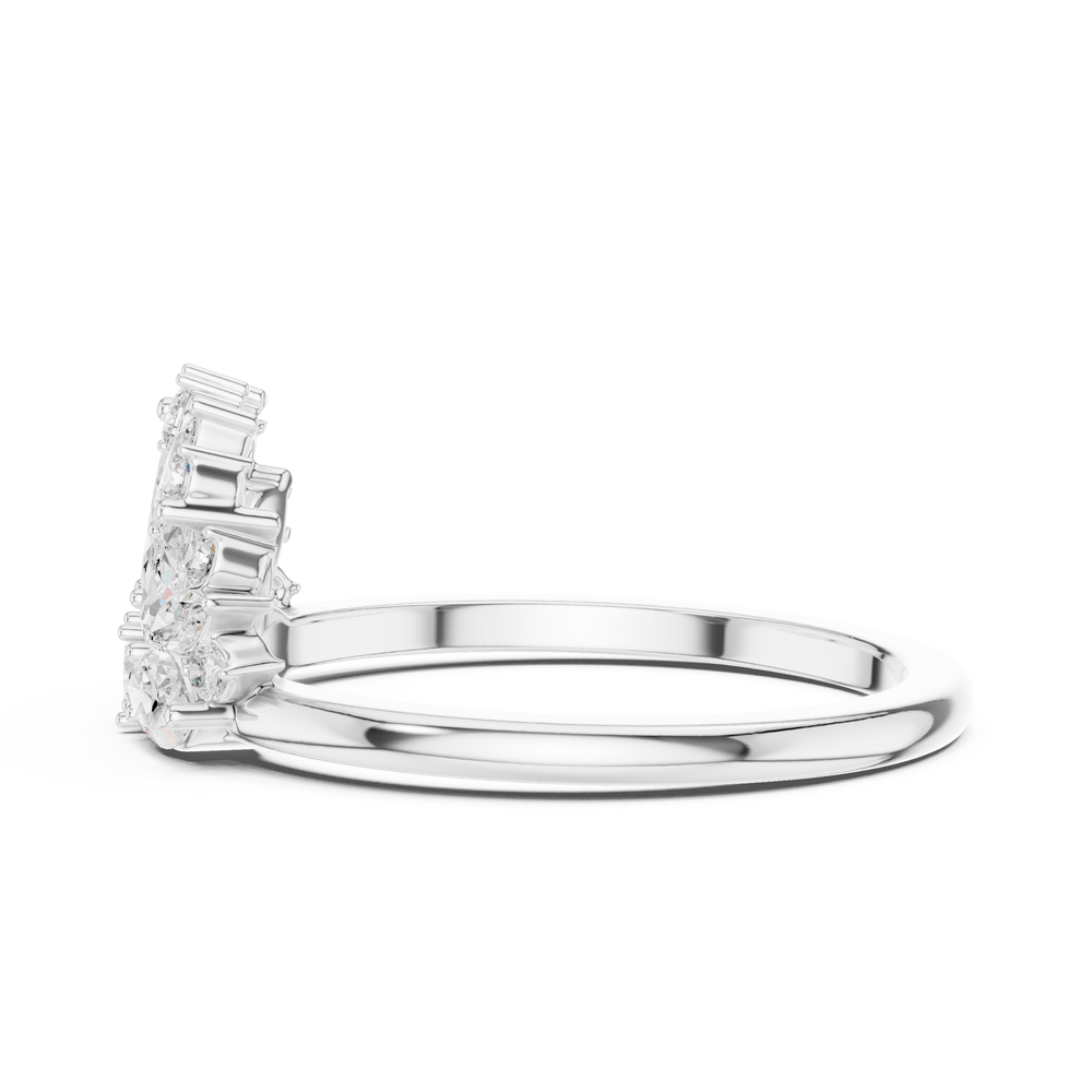Marquise Floral Diamond Cluster Ring