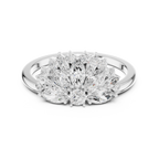 Marquise Floral Diamond Cluster Ring