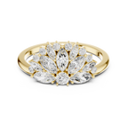 Marquise Floral Diamond Cluster Ring