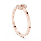 Round Diamond Open Circle Infinity Ring