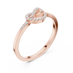 Round Diamond Open Circle Infinity Ring