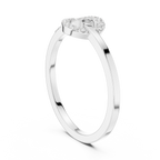Round Diamond Open Circle Infinity Ring