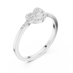 Round Diamond Open Circle Infinity Ring