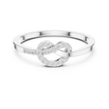 Round Diamond Open Circle Infinity Ring