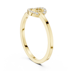 Round Diamond Open Circle Infinity Ring