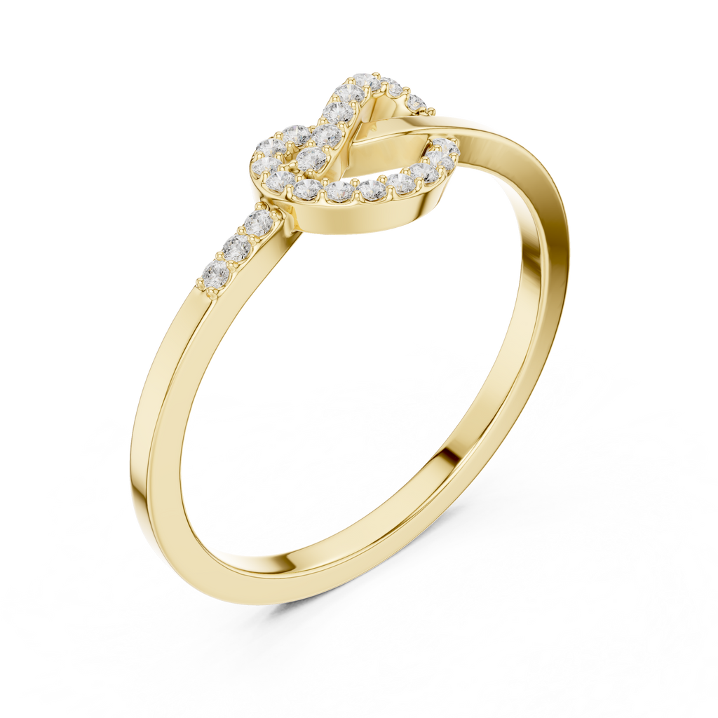 Round Diamond Open Circle Infinity Ring