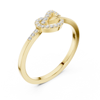 Round Diamond Open Circle Infinity Ring