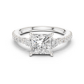 Princess Cut Three Stone Diamond Engagement Ring