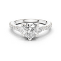 Heart Cut Three Stone Diamond Engagement Ring