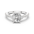 Radiant Cut Three Stone Diamond Engagement Ring