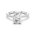 Oval Cut Pavé Diamond Engagement Ring