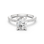 Oval Cut Pavé Diamond Engagement Ring