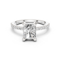 Radiant Cut Pavé Diamond Engagement Ring