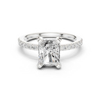 Radiant Cut Pavé Diamond Engagement Ring