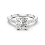 Cushion Cut Pavé Diamond Engagement Ring