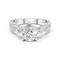 Pear Diamond Twisted Pavé Engagement Ring
